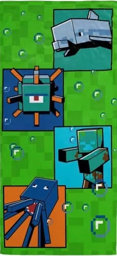 Minecraft Strandlaken Ocean Depths voor kinderen, 70 x 140 cm