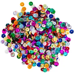 Pailletten, bunt, 6 mm Ø, 75 g