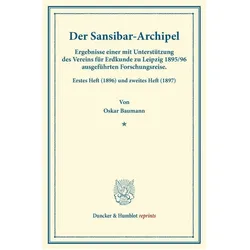 Der Sansibar-Archipel, Fachbücher von Oskar Baumann