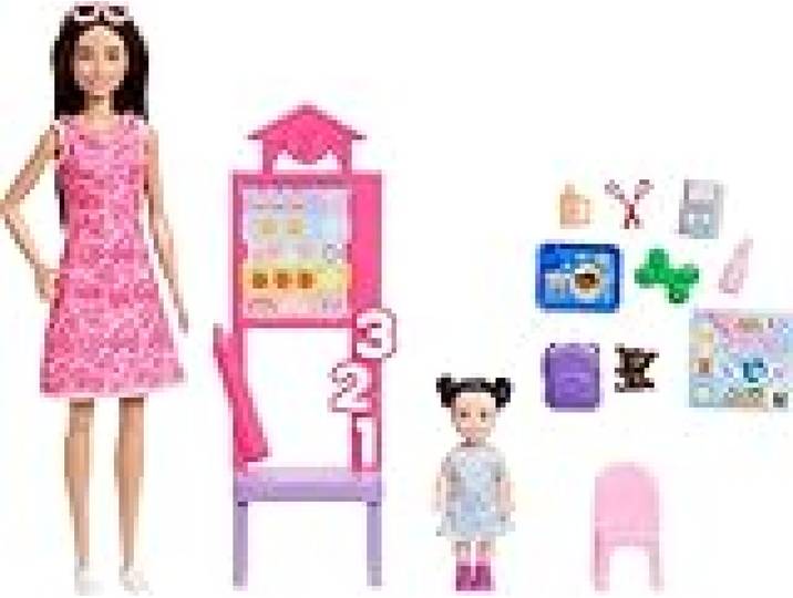 Barbie Métiers Professeur et Coffret de Jeu Thématique