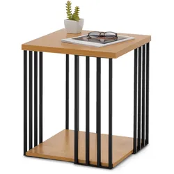 Tchibo - Beistelltisch mit Metallstreben - 45x45x51cm - schwarz -