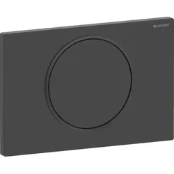 Geberit Sigma10 BetPl., rund, Spül-Stopp Sp. schwarz matt, Etc/ schwarz glänzend