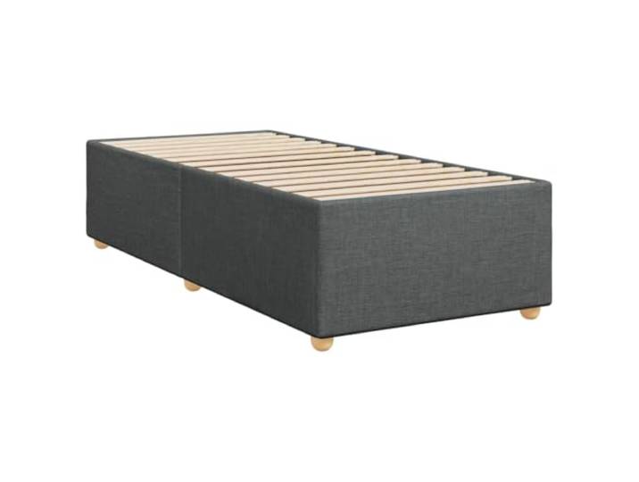 KTHLBRH Bettgestell ohne Matratze Dunkelgrau 90 x 190 cm Weiches Polyestergewebe, Lattenrost inklusive, stabile Füße, Einzelbett
