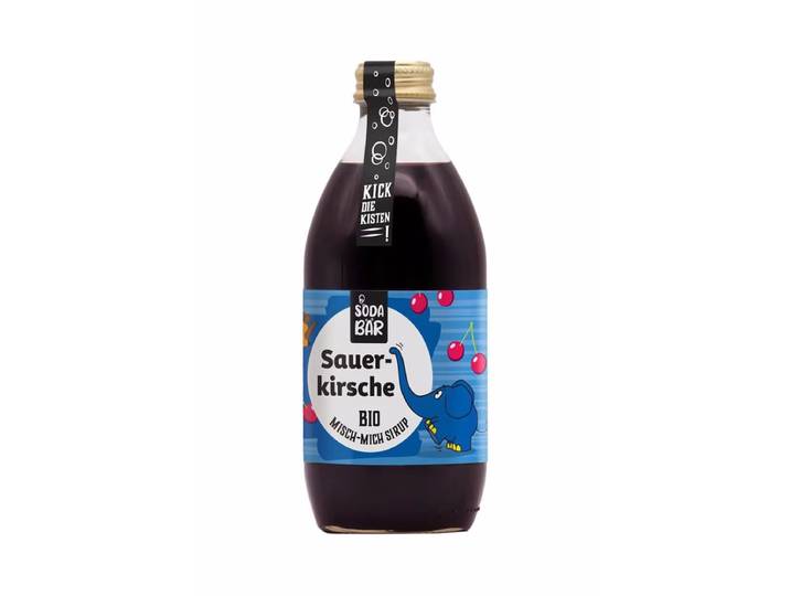 Sodabär Bio-Sirup Sauerkirsche  Elefant  330 ml – Wassersprudler Sirup