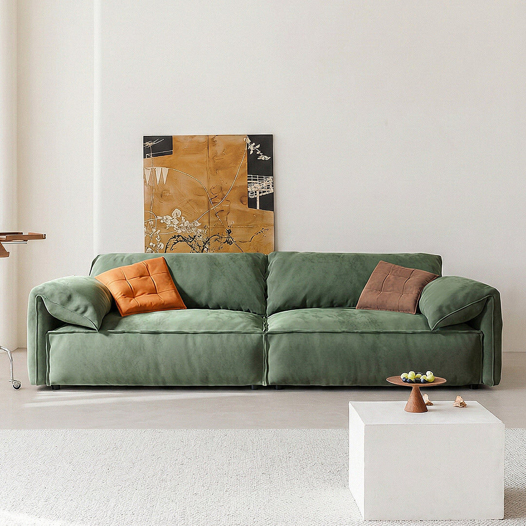 17 Stories Velvet Sofa Green 2-seater 210cm