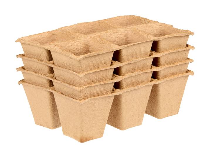 Windhager Anzuchttöpfe Eckig 6 cm 24 Stück