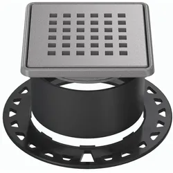 Schlüter Systems KERDI-DRAIN-RRE Rost-Rahmen-Set Design 3 Square Edelstahl TSG - Strukturbeschichtet Grau