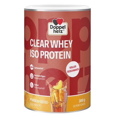 Queisser Pharma GmbH & Co. KG DOPPELHERZ Clear Whey Iso Protein Pfirsich-Eistee 300 g 19874799