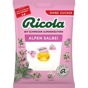Ricola Kräuterbonbons Alpen Salbei, zuckerfrei, 20 Stück im Beutel, 75 g