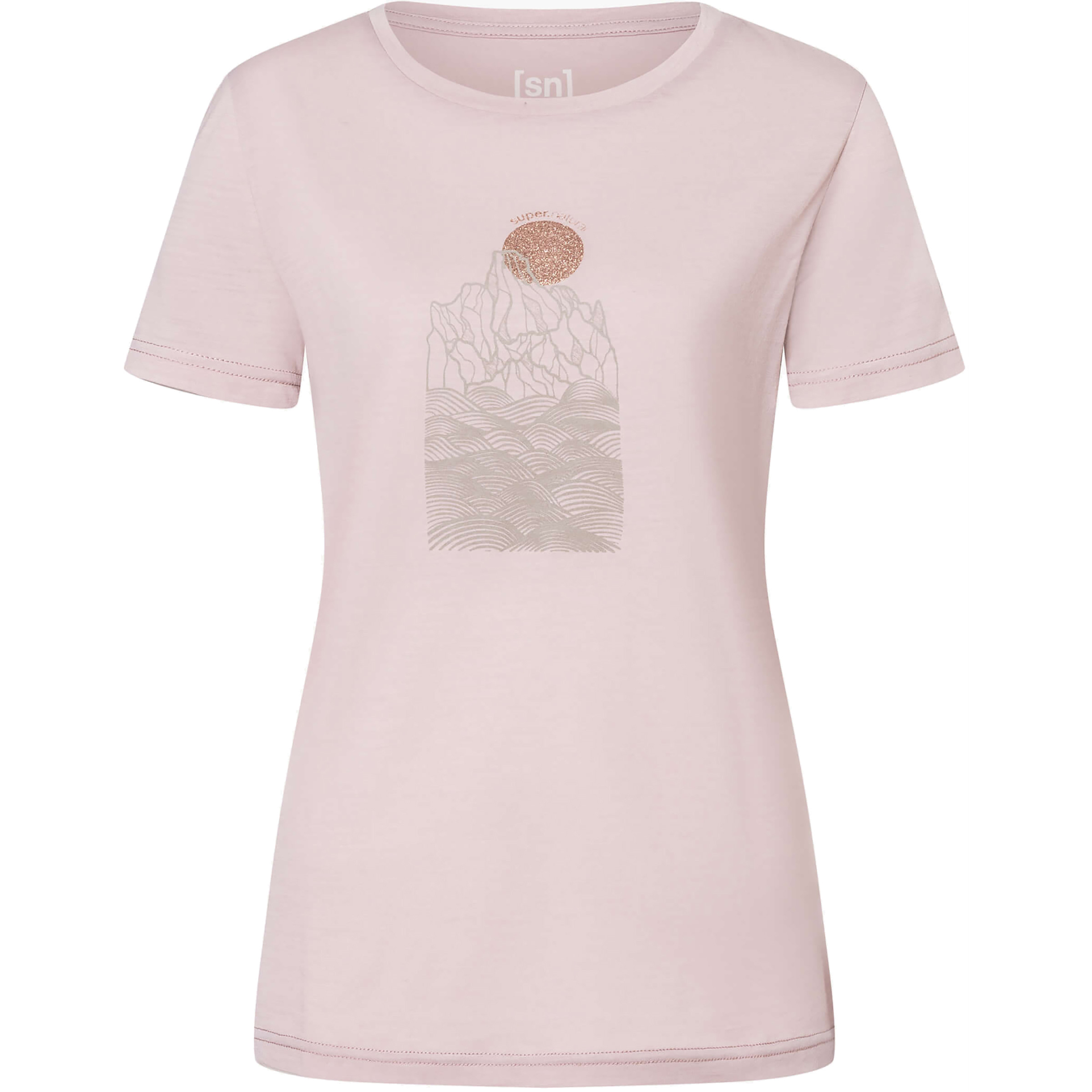 Super.Natural Preikestolen Cliffs Damen T-Shirts rosa Größe XS Trekking Hautfreundlich Merinowolle