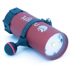 Nanight - Tauchlampe Sport Video mit Ladeanschluss - Farbe: Rot