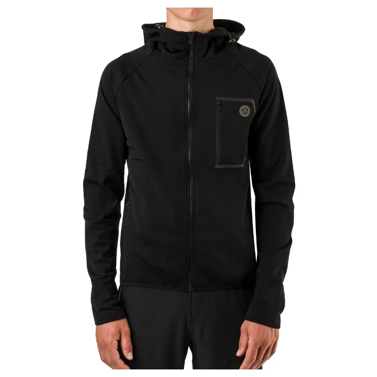 AGU Guscio softhell mtb  SPORT men nera con cappuccio