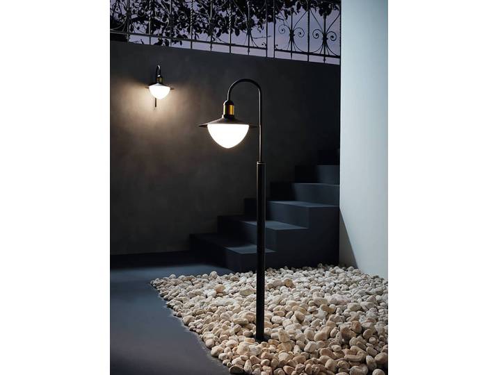 Wegeleuchte Sirmione Typ A 34 x 120 x 27cm Schwarz/Gold