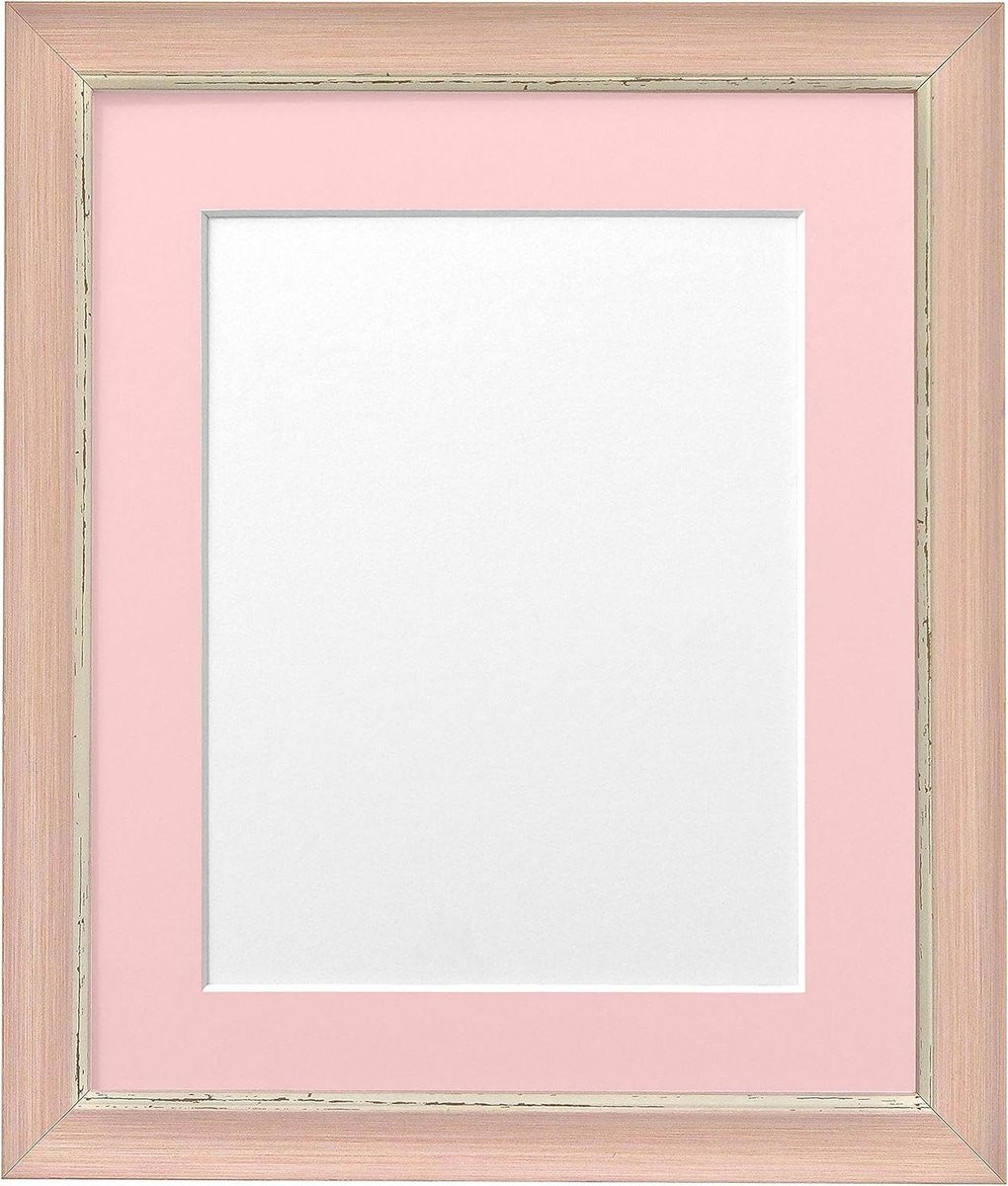 Fotolijst Posterframe met Antiek Houtnerf voor Wandmontage, Roze, 40 x 50 cm
