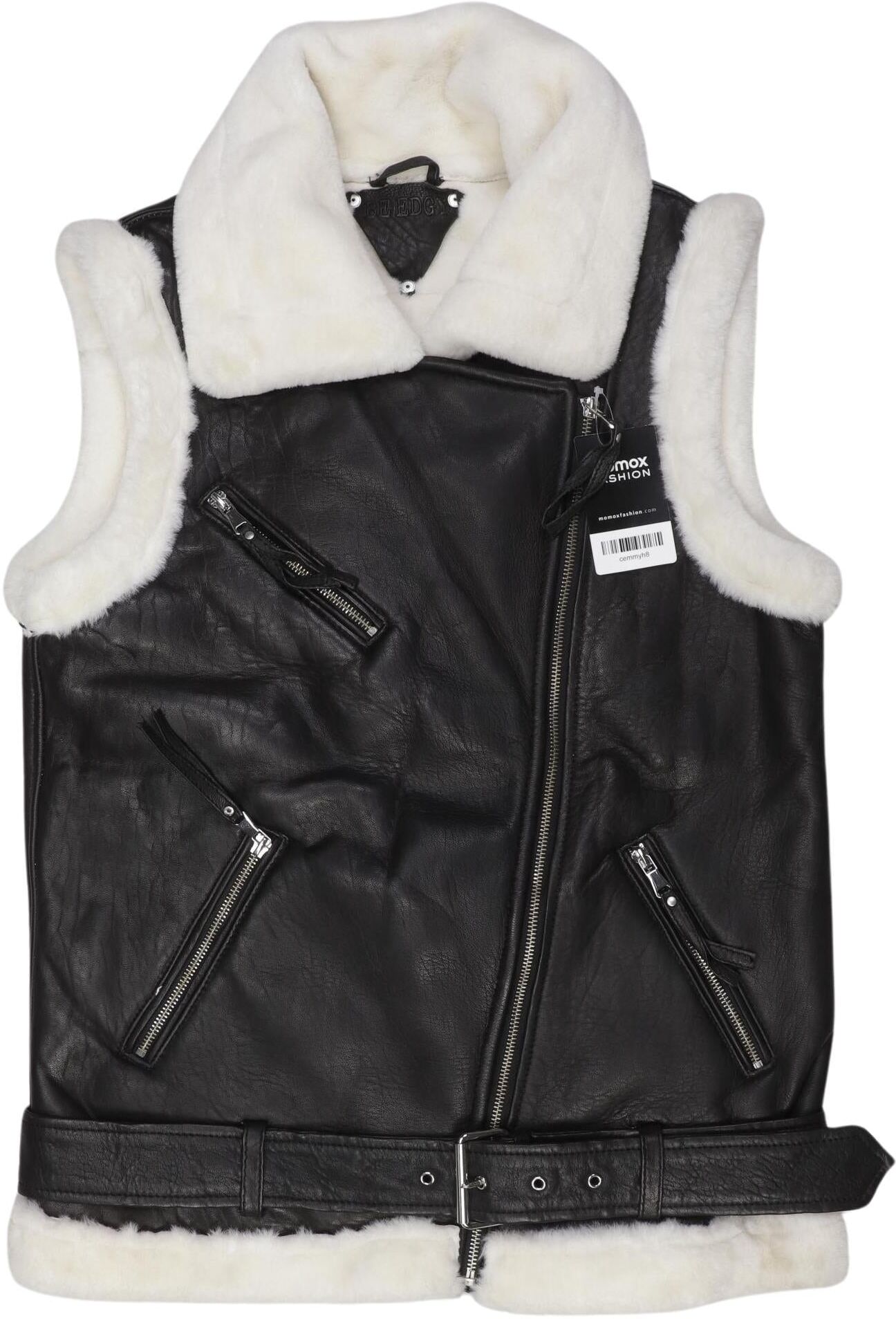 Be Edgy Damen Weste, Schwarz, Gr. S, Synthetik / Leder - Second Hand