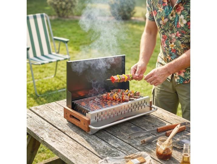 Outsunny Barbecue Portable Pliable 50,5x34x33cm Noir Camping