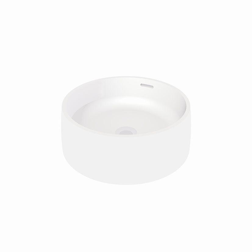 Steinberg Serie 440 Waschtisch Aufsatzschale aus Mineo Stone, weiss matt, 440 6210 W 440 6210 W