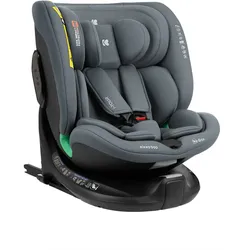 Kikkaboo Kindersitz i-Tour i-Size (40-150 cm) Gruppe 0+/1/2/3, Isofix, drehbar dunkelgrau