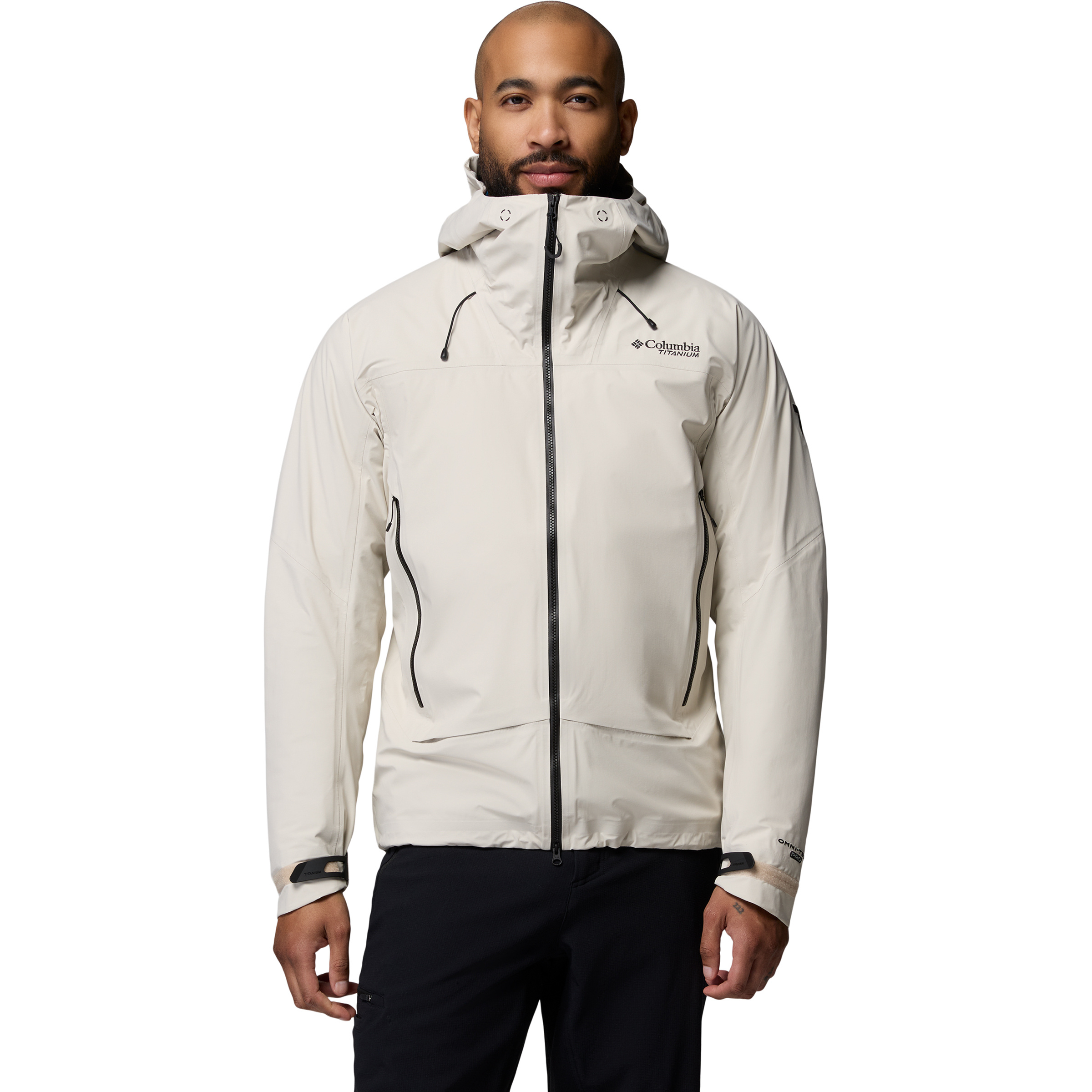 Columbia Saudan Pro 3L Shell Herren Regenjacke beige Größe M Trekking Widerstandsfähig