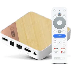 Abcom Homatics Box 4K V2 Google TV (32 GB, Android 14), Streaming Box, Schwarz