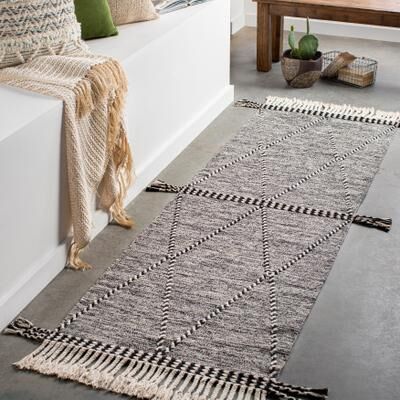 Livabliss Jackston Handmade Boho Tassel Cotton Area Rug