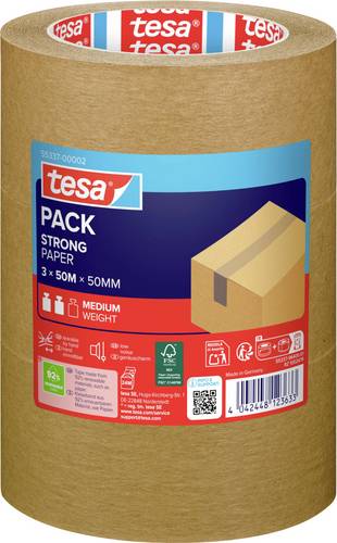 TESA PAPER 55337-00002-01 Packband tesapack ecoLogo Braun (L x B) 50m x 50mm 3St.