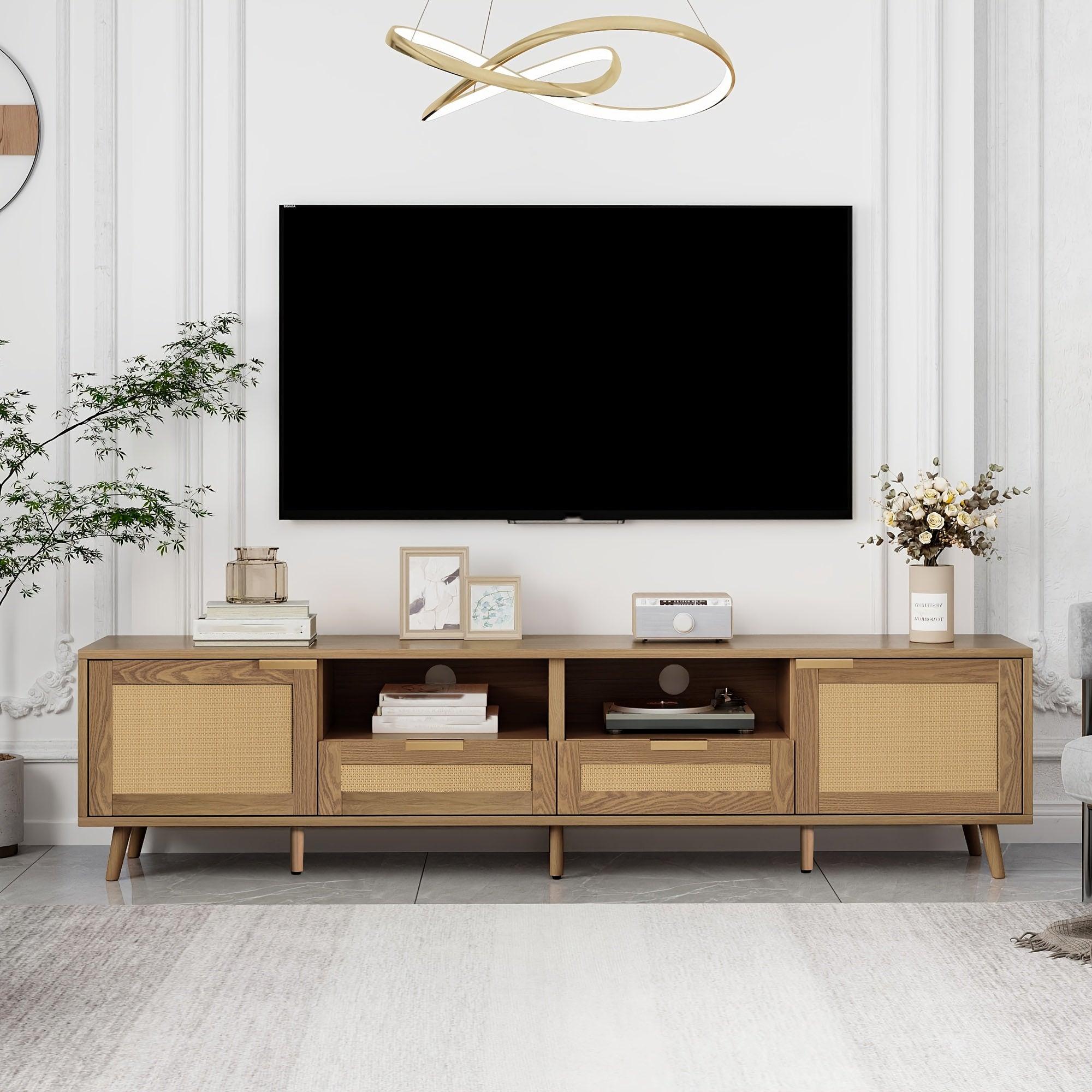 TV-Möbel - TV-Schrank - TV-Kommode - TV-Möbel - TV-Möbel mit offenen Fächern - Geeignet für Fernseher mit einer Bildschirmgröße von 127-165,1 cm