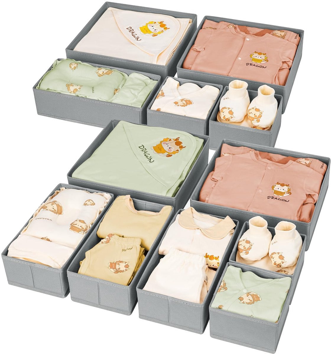 Unyqoos Opvouwbaar Lade Organizer Systeem van Stof voor Kleding en Accessoires