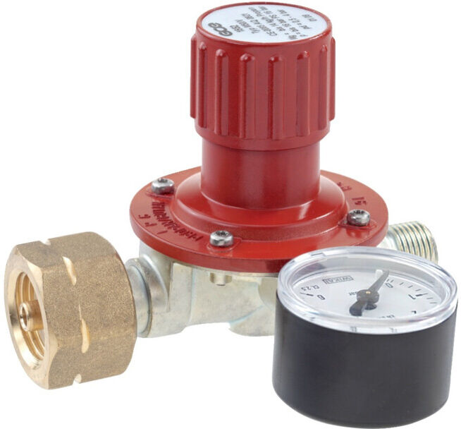 GCE Régulateur pour bouteilles de propane 5/11/33 kg avec manomètre 0,5-4 bar (F26210006)