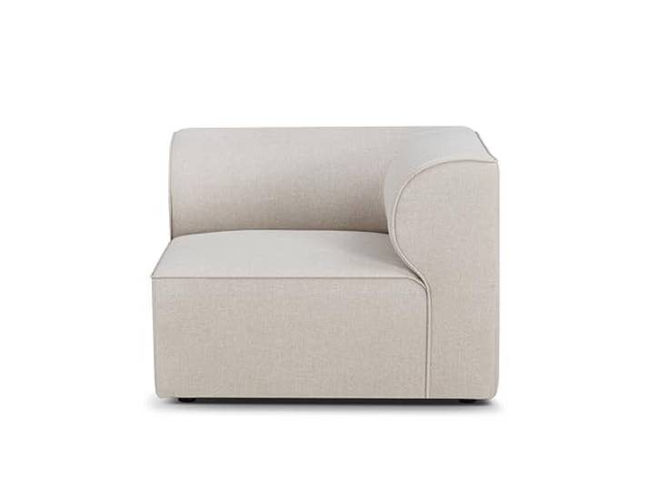 Modulsofa Ecke mit Armlehne – Einzelmodul für modulares Sofa-System, Verbindbar auf Allen Seiten, in 3 Farben: Cloud Linen/Warm Taupe/Taupe Blush