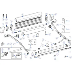 Thule Befestigung für Stützfuß an Vorderschiene 2 Stück links und rechts passend zu Omnistor 5003 / 6200 / 6200 Eriba Touring / 8000 / 9200
