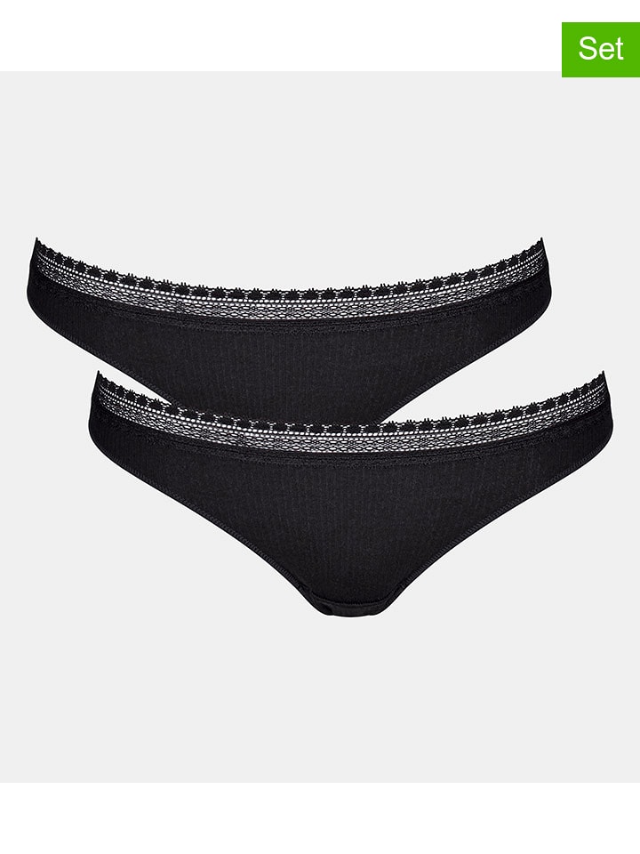 Sloggi 2er-Set: Slips in Schwarz - M