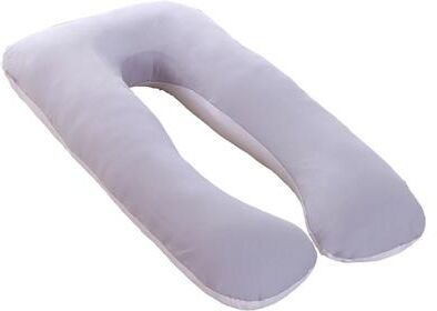 Uplifted Goods U Shaped Pregnancy Pillowcase Soft Cotton Cover grayish White