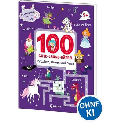 100 Gute-Laune-Rätsel - Drachen, Hexen und Feen, Taschenbuch von , Loewe, 978-3-7432-1162-9