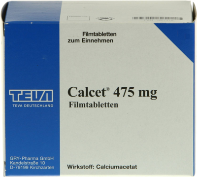 Teva GmbH CALCET 475 mg Filmtabletten 100 St 07226492
