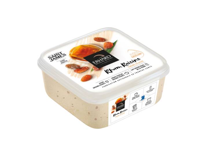 Erhard Crème glacée rhum raisins - 450 g