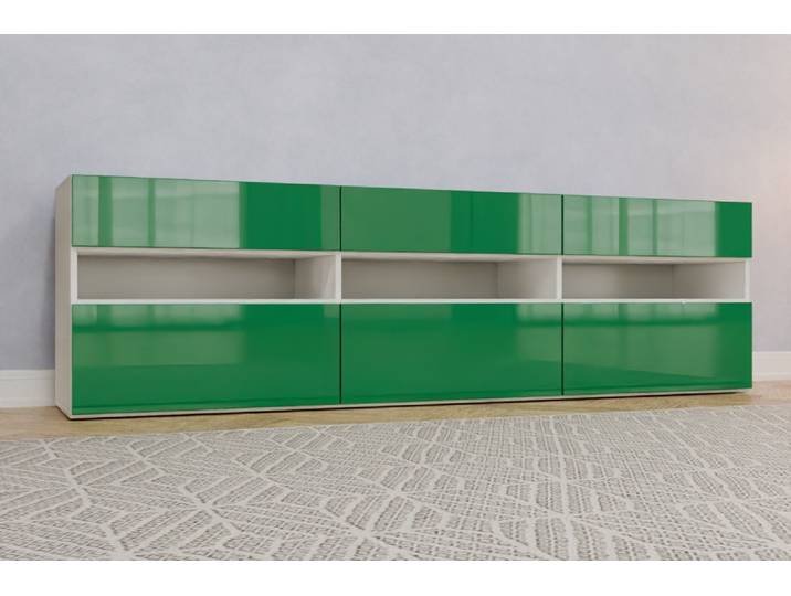 TV-Möbel nach Maß - RAL 6032 Signalgrün - 70x240x47cm - Individuell konfigurieren