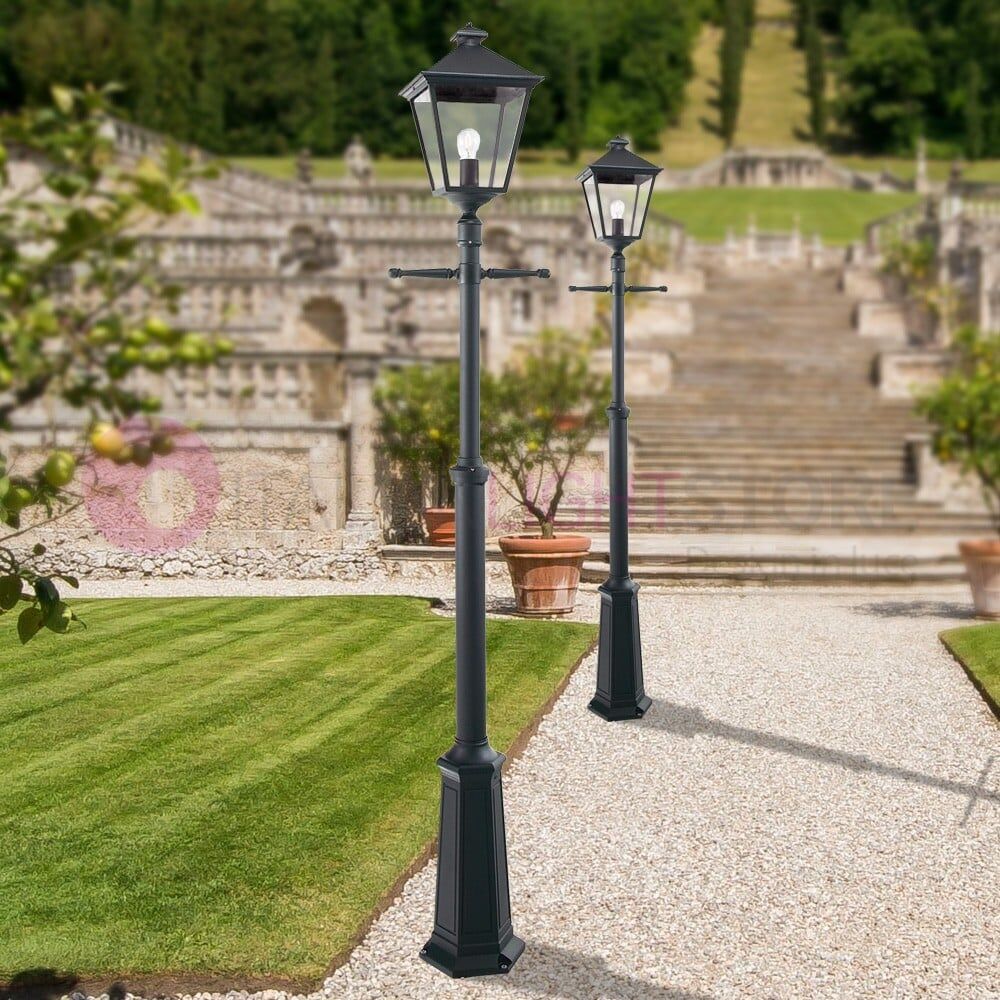 London Big Norlys 491 Lampione Classico Lanterna Quadrata Grande Illuminazione Esterno Giardino