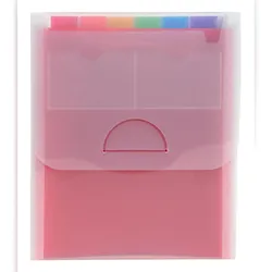 Exacompta 55798E 5x Fächermappe vertikal mit 6 Fächern, für DIN A4 - Crystal - Kristall