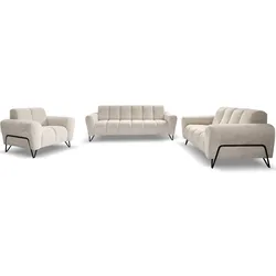 SITZGARNITUR Volare Sofas+Sessel, ohne Schlaffunktion, Hellbeige