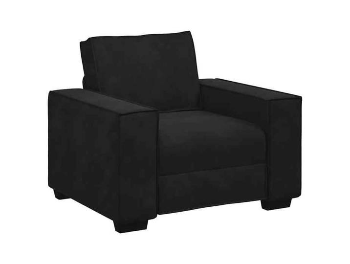 CHIC Chaise-Canapé - Fauteuil avec accoudoirs noir 60 cm velours - 99x78x84 cm 261774 S11