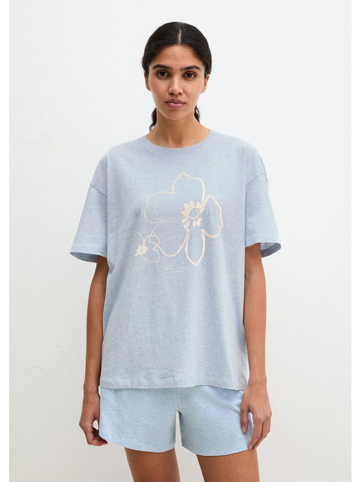 Marc O´Polo Bodywear Pyjama-Oberteil in Hellblau - L