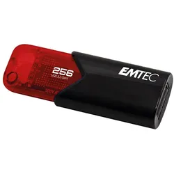 Emtec B110 Click Easy (256 GB, USB-A), USB Stick, Rot, Schwarz