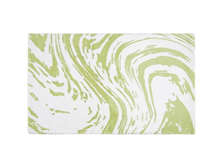 Egeria Marble Titanium Badematte 60x100 cm, Grün, Weiches Badmatte, Badteppich rutschfest Waschbar, saugfähiges, langlebiges Badezimmerteppich für Komfort und Stil