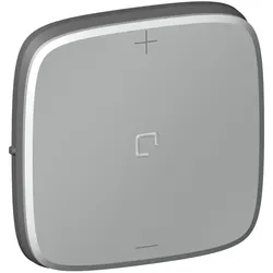 Legrand 752092A VALENA ALLURE Abdeckung für 3-Leiter-Dimmer (mit N-Leiter), Farbe: Aluminium