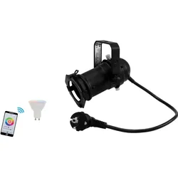 EUROLITE Set PAR-16 Spot sw + LED GU10 RGB/WW/CW WiFi