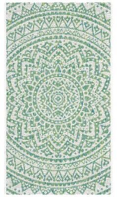SAFAVIEH Courtyard Fran Mandala Indoor/ Outdoor Waterproof Patio Backyard Rug