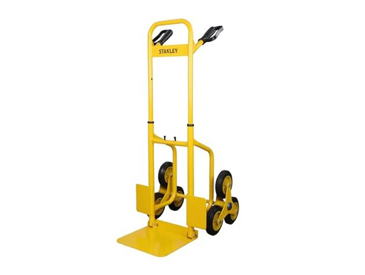 Stanley FT521 Diable Pliant - Chariot de Transport avec 6 Roues de Diable - Max. Capacité de Charge 120KG - Métal - 68 x 49 x 113 CM - Pliable