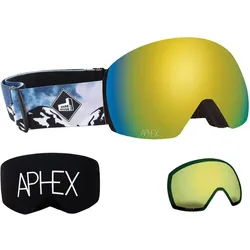 APHEX STYX THE ONE EDITION Magnet Schneebrille 2026 mountain strap/revo gold + Zusatzglas yellow