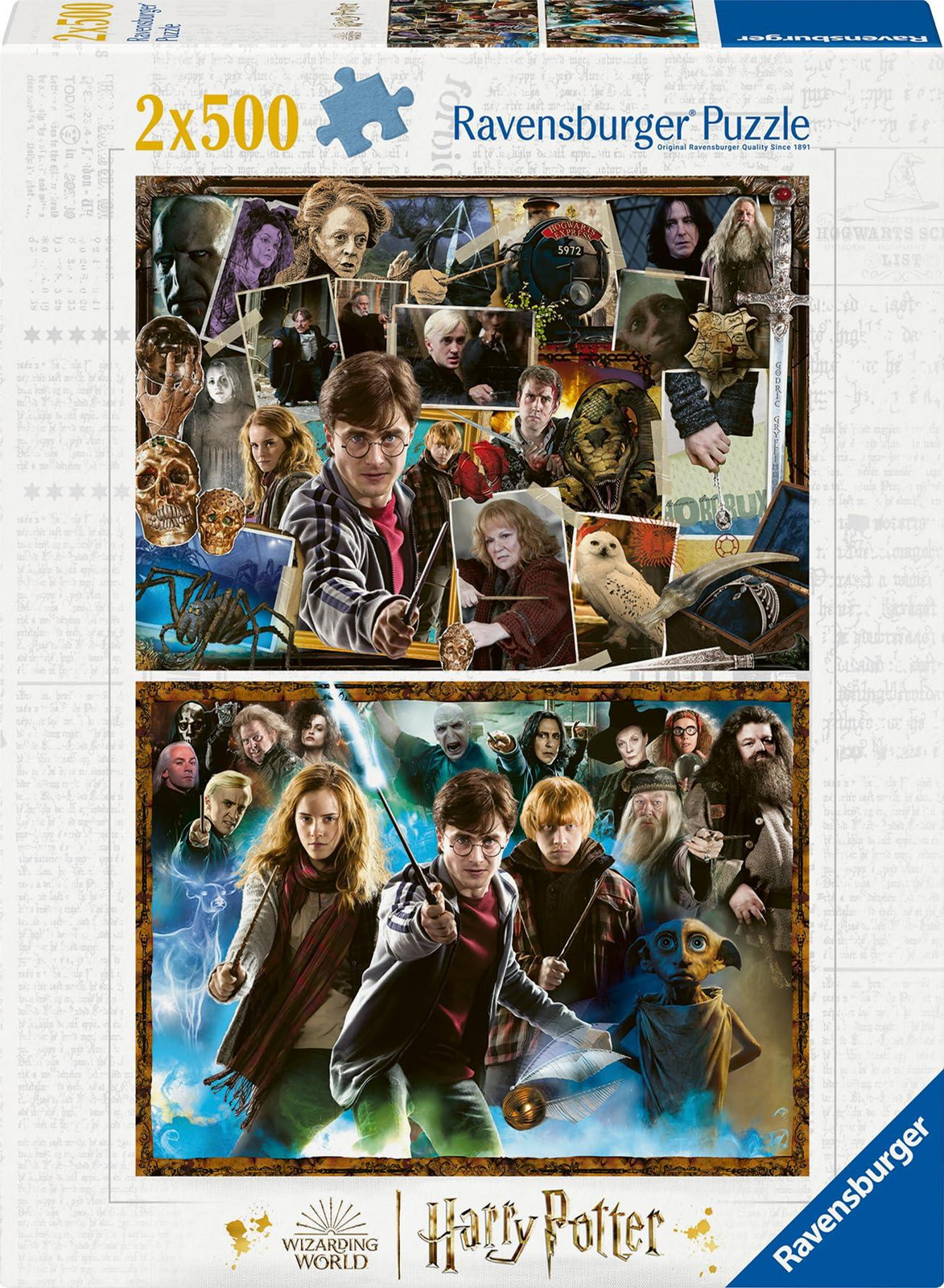 Ravensburger Harry Potter Puzzel Set: De wereld van Harry Potter met 2 puzzels van elk 500 stukjes